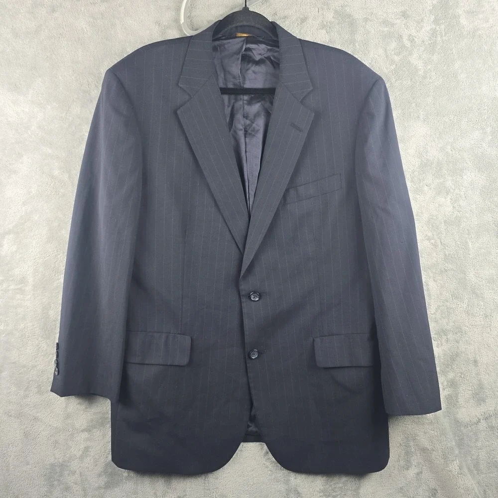 Brooks Brothers Brookease Blazer Mens 43R Dark Gray Sport‎ Coat Jacket 100% wool